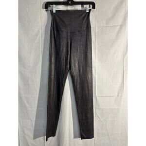 Yummie Tummie Leggings Women Small Black Jade Shimmer Shaping High Waist Capsule